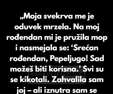 „Odbila sam da dozvolim da me svekrva ponizi, pa sam joj brzo uzvratila na najbolji mogući način.“ „Odbila sam da dozvolim da me svekrva ponizi, pa sam joj brzo uzvratila na najbolji mogući način.“