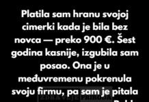 “Platila sam hranu svojoj cimerki sa fakulteta, Alyssi, kada je bila bez novca i borila se.” “Platila sam hranu svojoj cimerki sa fakulteta, Alyssi, kada je bila bez novca i borila se.”