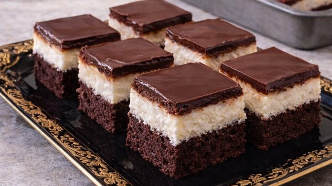 POSNA čokolada-kokos kocka…Sočan kolač bez mlijeka POSNA čokolada-kokos kocka…Sočan kolač bez mlijeka