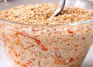 POSNA SALATA sa kikirikijem i pečenom paprikom – bez majoneza – Posna urnebes salata POSNA SALATA sa kikirikijem i pečenom paprikom – bez majoneza – Posna urnebes salata