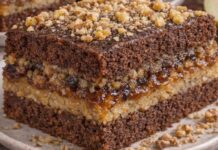 Posna torta sa jabukama, orasima i džemom – recept Posna torta sa jabukama, orasima i džemom – recept