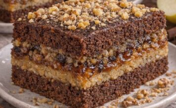 Posna torta sa jabukama, orasima i džemom – recept Posna torta sa jabukama, orasima i džemom – recept