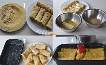 Punjene palačinke zapečene s mozzarellom recept Punjene palačinke zapečene s mozzarellom recept