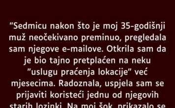 “Sedmicu nakon što je moj 35-godišnji muž neočekivano preminuo…” “Sedmicu nakon što je moj 35-godišnji muž neočekivano preminuo…”