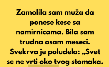 “Zamolila sam muža da ponese kese sa namirnicama. Bila sam trudna osam meseci.” “Zamolila sam muža da ponese kese sa namirnicama. Bila sam trudna osam meseci.”