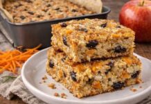 Zdraviji kolač od ovsenih pahuljica, jabuke i šargarepe, bez šećera i bez brašna Zdraviji kolač od ovsenih pahuljica, jabuke i šargarepe, bez šećera i bez brašna