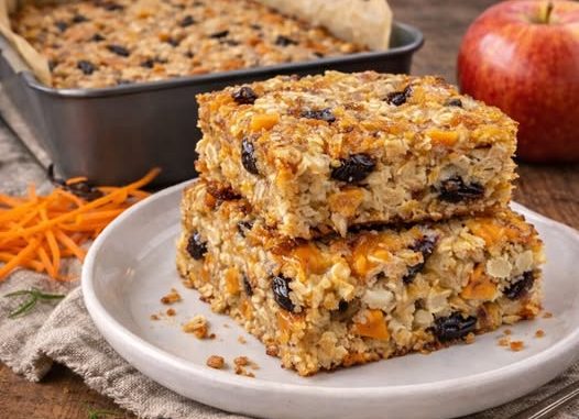 Zdraviji kolač od ovsenih pahuljica, jabuke i šargarepe, bez šećera i bez brašna Zdraviji kolač od ovsenih pahuljica, jabuke i šargarepe, bez šećera i bez brašna