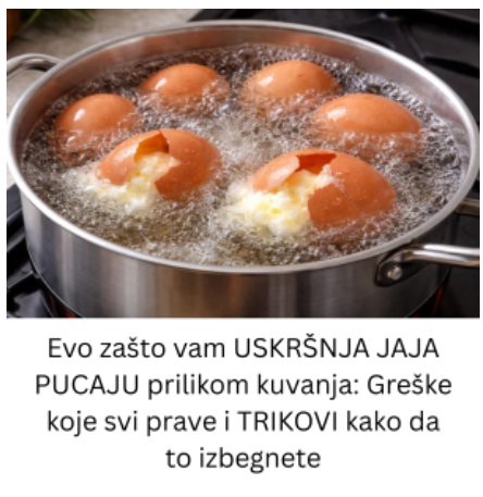 Evo zašto vam USKRŠNJA JAJA PUCAJU prilikom kuvanja: Greške koje svi prave i TRIKOVI kako da to izbegnete Evo zašto vam USKRŠNJA JAJA PUCAJU prilikom kuvanja: Greške koje svi prave i TRIKOVI kako da to izbegnete