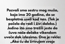 Neću da plaćam svoju zaovu za čuvanje dece — živi kod nas besplatno. Neću da plaćam svoju zaovu za čuvanje dece — živi kod nas besplatno.