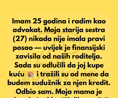 “Nisam odgovorna za finansije svoje sestre — nisam njen bankomat.” “Nisam odgovorna za finansije svoje sestre — nisam njen bankomat.”