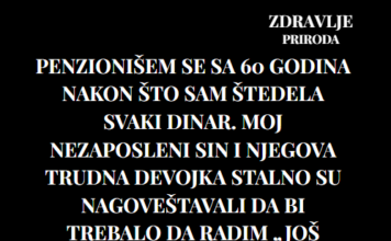 Odbijam da žrtvujem svoju penziju kako bih pomogla svom nezaposlenom sinu — nisam njegov bankomat. Odbijam da žrtvujem svoju penziju kako bih pomogla svom nezaposlenom sinu — nisam njegov bankomat.