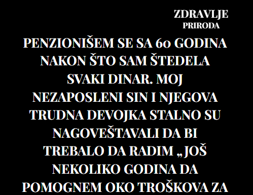 Odbijam da žrtvujem svoju penziju kako bih pomogla svom nezaposlenom sinu — nisam njegov bankomat. Odbijam da žrtvujem svoju penziju kako bih pomogla svom nezaposlenom sinu — nisam njegov bankomat.