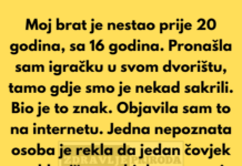 “Prije 20 godina, moj brat Daniel je nestao sa 16 godina.” “Prije 20 godina, moj brat Daniel je nestao sa 16 godina.”