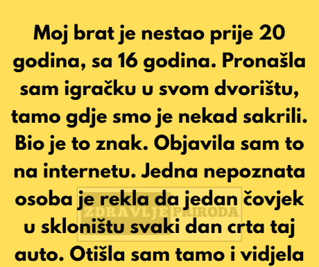 “Prije 20 godina, moj brat Daniel je nestao sa 16 godina.” “Prije 20 godina, moj brat Daniel je nestao sa 16 godina.”