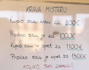 Samo za one sa visokim IQ: Zadatak sa kravom raspametio je sve, da li vi znate tačan odgovor? Samo za one sa visokim IQ: Zadatak sa kravom raspametio je sve, da li vi znate tačan odgovor?