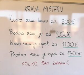 Samo za one sa visokim IQ: Zadatak sa kravom raspametio je sve, da li vi znate tačan odgovor? Samo za one sa visokim IQ: Zadatak sa kravom raspametio je sve, da li vi znate tačan odgovor?