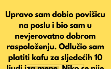 Upravo sam dobio povišicu na poslu i bio sam u nevjerovatno dobrom raspoloženju. Upravo sam dobio povišicu na poslu i bio sam u nevjerovatno dobrom raspoloženju.