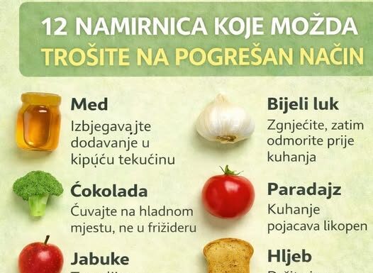 12 namirnica koje MOŽDA KORISTITE NA POGREŠAN NAČIN 12 namirnica koje MOŽDA KORISTITE NA POGREŠAN NAČIN