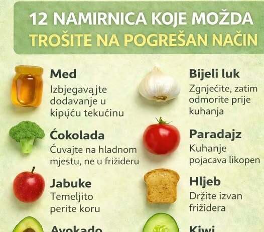 12 namirnica koje MOŽDA KORISTITE NA POGREŠAN NAČIN 12 namirnica koje MOŽDA KORISTITE NA POGREŠAN NAČIN