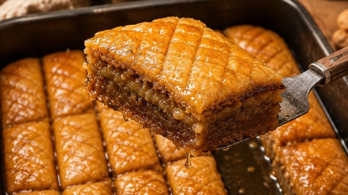 Baklava kolač – bez kora, a sočniji od prave! Originalni recept iz Alžira… Baklava kolač – bez kora, a sočniji od prave! Originalni recept iz Alžira…