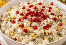 Brunclik salata sa belim mesom i narom – kremasta, svečana i drugačija od svih salata na stolu Brunclik salata sa belim mesom i narom – kremasta, svečana i drugačija od svih salata na stolu