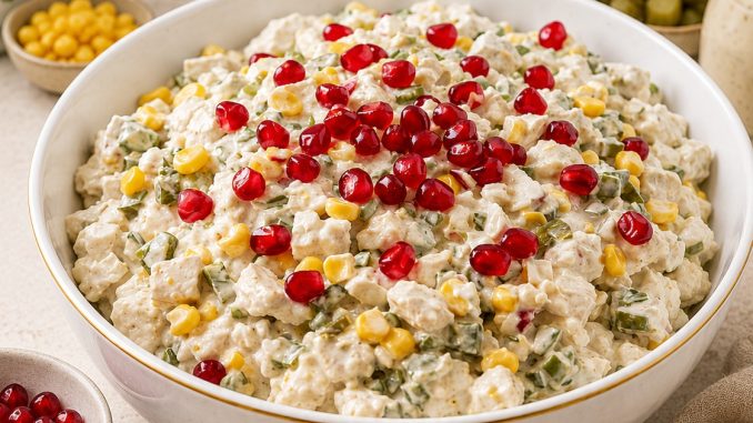 Brunclik salata sa belim mesom i narom – kremasta, svečana i drugačija od svih salata na stolu Brunclik salata sa belim mesom i narom – kremasta, svečana i drugačija od svih salata na stolu