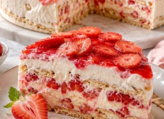 KEKS TORTA SA JAGODAMA – bez pečenja, gotova za 15 minuta KEKS TORTA SA JAGODAMA – bez pečenja, gotova za 15 minuta