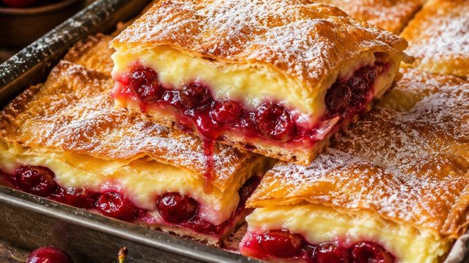 MORATE JE PROBATI! SOČNA PITA sa pudingom od vanile i sa tresanjama ili visanjama… MORATE JE PROBATI! SOČNA PITA sa pudingom od vanile i sa tresanjama ili visanjama…