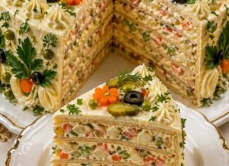 POSNA RUSKA SALATA TORTA – slavska bomba koja nestaje prije svega! POSNA RUSKA SALATA TORTA – slavska bomba koja nestaje prije svega!