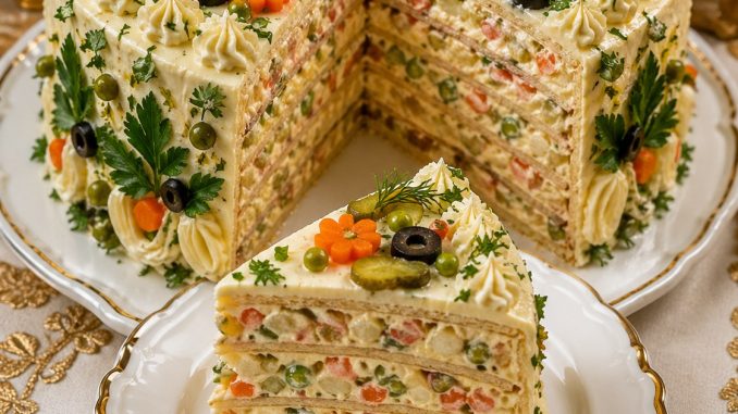 POSNA RUSKA SALATA TORTA – slavska bomba koja nestaje prije svega! POSNA RUSKA SALATA TORTA – slavska bomba koja nestaje prije svega!