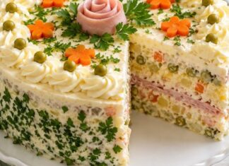 SALATA „RUSKA“ TORTA dekorativna, kremasta i savršena za svaku trpezu! SALATA „RUSKA“ TORTA dekorativna, kremasta i savršena za svaku trpezu!