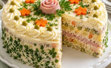 SALATA „RUSKA“ TORTA dekorativna, kremasta i savršena za svaku trpezu! SALATA „RUSKA“ TORTA dekorativna, kremasta i savršena za svaku trpezu!