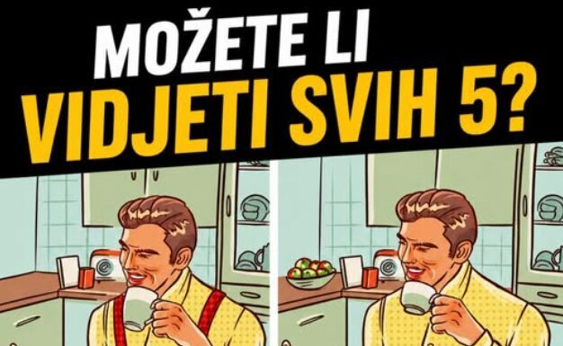 Samo rijetki uspiju pronaći svih 5 razlika — većina odustane na četvrtoj Samo rijetki uspiju pronaći svih 5 razlika — većina odustane na četvrtoj