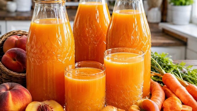 Od 3 kg breskvi, 2 kg kajsija i 1 kg šargarepe – 12 litara gustog soka za cijelu porodicu! Od 3 kg breskvi, 2 kg kajsija i 1 kg šargarepe – 12 litara gustog soka za cijelu porodicu!