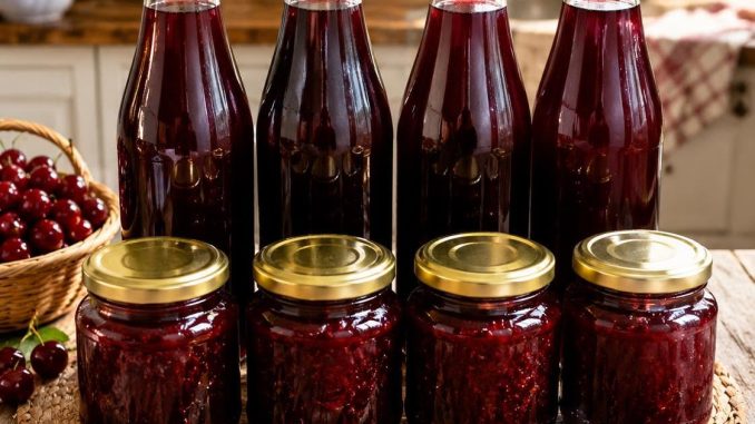 Od 4 kg višanja dobila sam 4 l sirupa i 4 teglice marmelade – ništa se ne baca, sve miriše na ljeto! Od 4 kg višanja dobila sam 4 l sirupa i 4 teglice marmelade – ništa se ne baca, sve miriše na ljeto!