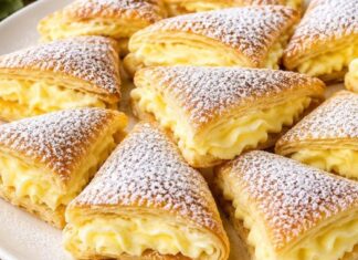Ovaj desert je gotov za 5 minuta – lisnati trouglići sa kremom koji nestaju u trenu! Ovaj desert je gotov za 5 minuta – lisnati trouglići sa kremom koji nestaju u trenu!