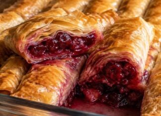 PITA SA VIŠNJAMA I GRIZOM – sočna, zalivena i gotova za 30 minuta! PITA SA VIŠNJAMA I GRIZOM – sočna, zalivena i gotova za 30 minuta!