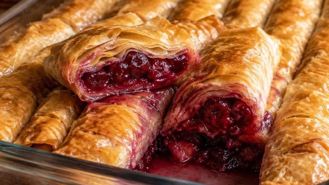 PITA SA VIŠNJAMA I GRIZOM – sočna, zalivena i gotova za 30 minuta! PITA SA VIŠNJAMA I GRIZOM – sočna, zalivena i gotova za 30 minuta!