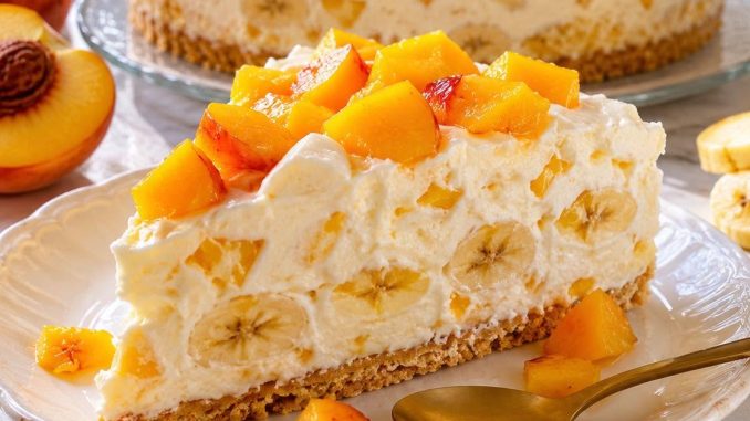 POSNI KOLAČ SA BRESKVOM I BANANOM – bez pečenja, pravo letnje osvježenje POSNI KOLAČ SA BRESKVOM I BANANOM – bez pečenja, pravo letnje osvježenje