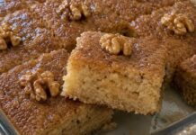 Posni kolač sa grizom i orasima – sočan kao baklava, a mnogo lakši za pripremu! Posni kolač sa grizom i orasima – sočan kao baklava, a mnogo lakši za pripremu!