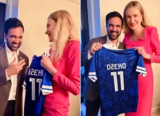 Uputila i poruku Zmajevima: Amra Šabić-El-Rayess gradonačelniku New Yorka uručila dres Edina Džeke Uputila i poruku Zmajevima: Amra Šabić-El-Rayess gradonačelniku New Yorka uručila dres Edina Džeke