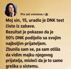 DNK test iz radoznalosti promijenio je živote dvije porodice: Neočekivano otkriće donijelo teške odluke DNK test iz radoznalosti promijenio je živote dvije porodice: Neočekivano otkriće donijelo teške odluke