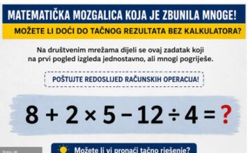 Naizgled lak zadatak zbunio je hiljade ljudi: Da li vi znate rješenje? Naizgled lak zadatak zbunio je hiljade ljudi: Da li vi znate rješenje?