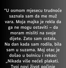 “U osmom mjesecu trudnoće saznala sam da me muž vara…” “U osmom mjesecu trudnoće saznala sam da me muž vara…”