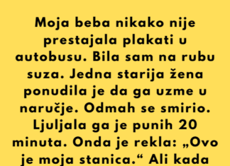 Bio sam u autobusu kada je moja beba počela toliko glasno plakati da su se svi okretali i gledali u nas. Bilo mi je strašno neugodno. Šta god da sam pokušavao, nije prestajao. Bio sam u autobusu kada je moja beba počela toliko glasno plakati da su se svi okretali i gledali u nas. Bilo mi je strašno neugodno. Šta god da sam pokušavao, nije prestajao.