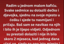 Često su zajedno dolazili u omiljeni kafić, a onda su jednog dana nestali. Njihov povratak mnogima je ostao u sjećanju Često su zajedno dolazili u omiljeni kafić, a onda su jednog dana nestali. Njihov povratak mnogima je ostao u sjećanju