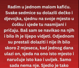 Često su zajedno dolazili u omiljeni kafić, a onda su jednog dana nestali. Njihov povratak mnogima je ostao u sjećanju Često su zajedno dolazili u omiljeni kafić, a onda su jednog dana nestali. Njihov povratak mnogima je ostao u sjećanju