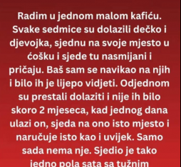 Često su zajedno dolazili u omiljeni kafić, a onda su jednog dana nestali. Njihov povratak mnogima je ostao u sjećanju Često su zajedno dolazili u omiljeni kafić, a onda su jednog dana nestali. Njihov povratak mnogima je ostao u sjećanju