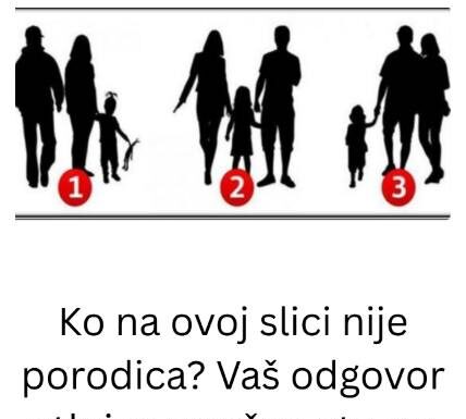 Ko na ovoj slici nije porodica Vaš odgovor otkriva mračnu stranu psihologije vaše ličnosti Ko na ovoj slici nije porodica Vaš odgovor otkriva mračnu stranu psihologije vaše ličnosti