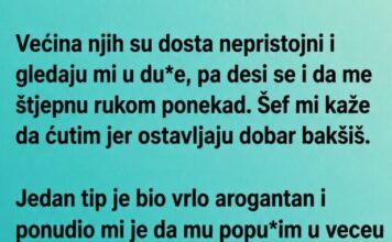 Konobarica odbila bogatog gosta, a ono što je uslijedilo iznenadilo je cijeli restoran Konobarica odbila bogatog gosta, a ono što je uslijedilo iznenadilo je cijeli restoran